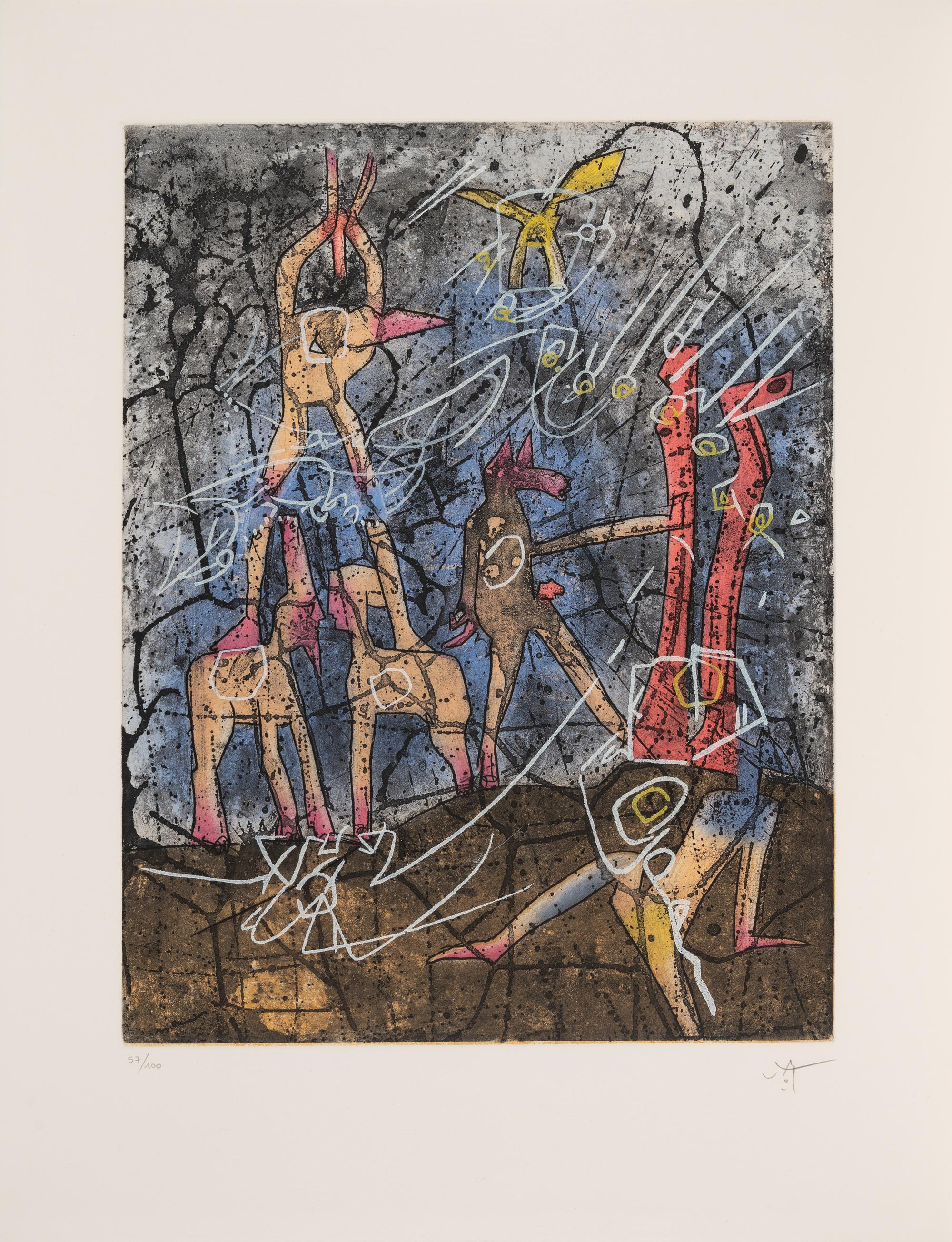 L'Ame du Tarot de Theleme (complete portfolio with blue cloth case)
