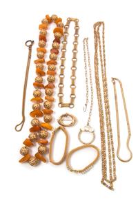 An Assortment of Goldtone Jewelry,