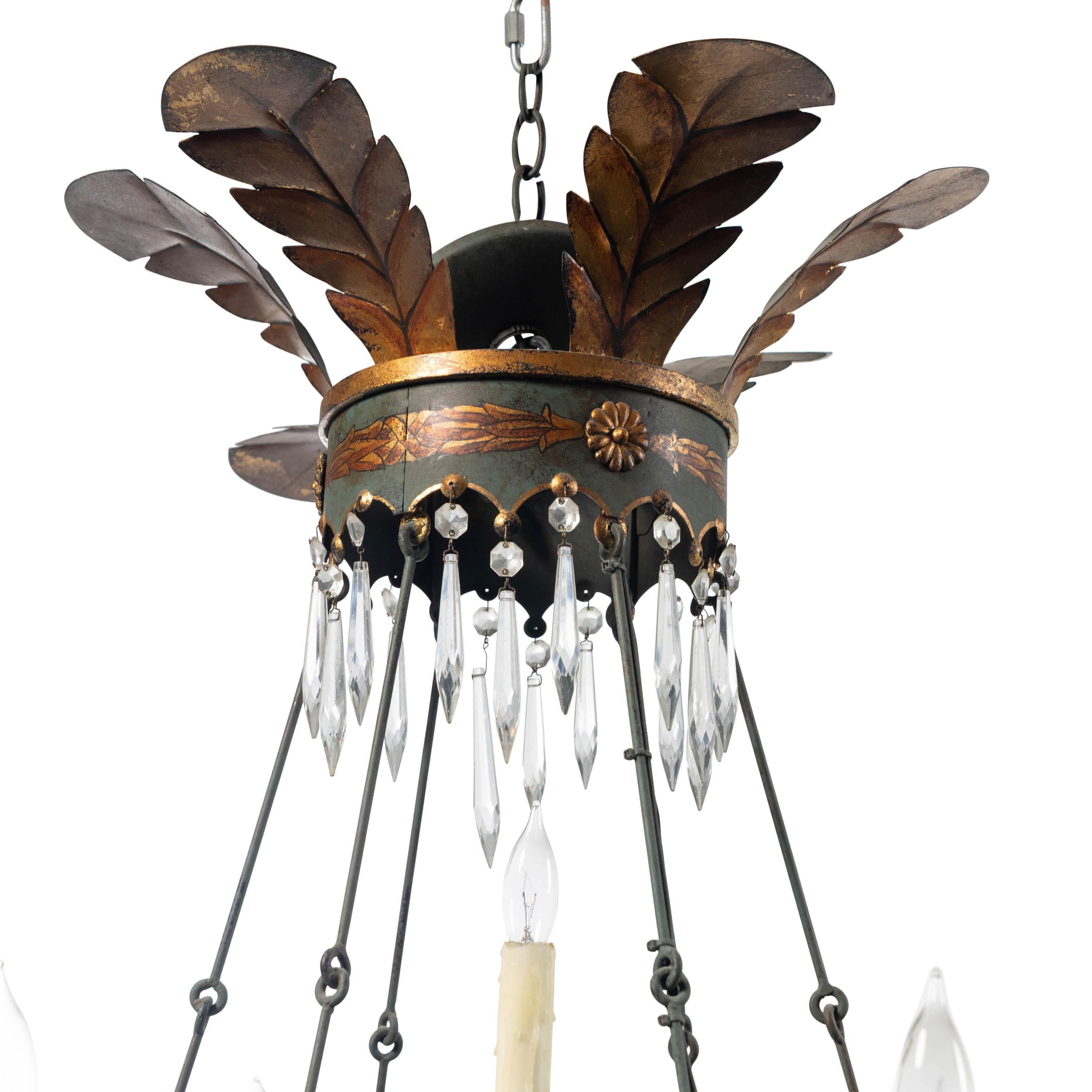 A Niermann Weeks Tole Chandelier