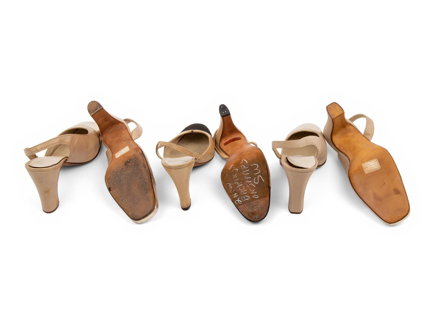 Three Chanel Haute Couture Shoes made by Massaro and René Mancini, 1960-70s