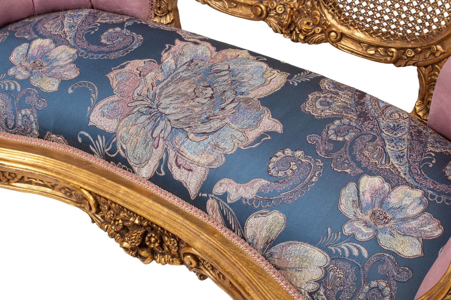 A Pair of Louis XV Style Giltwood Settees