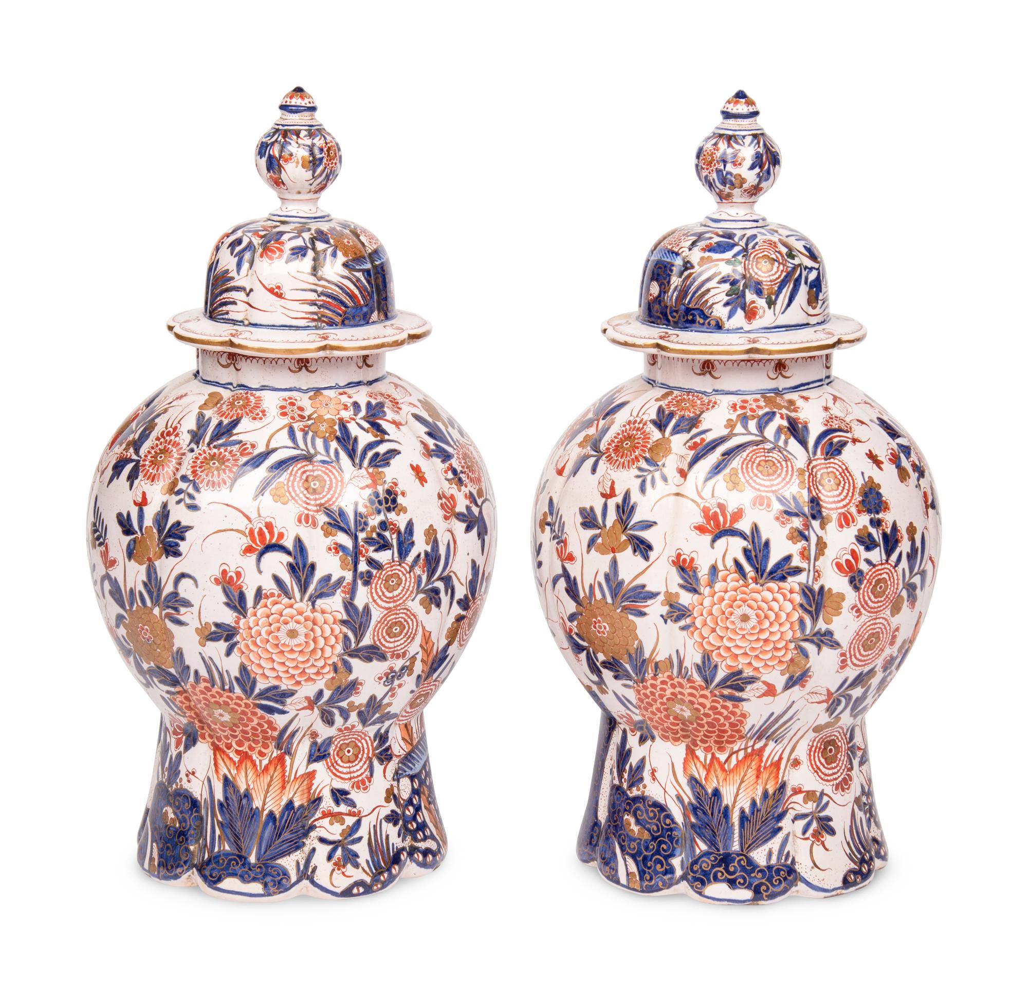 A Pair of Delft Earthenware Jars