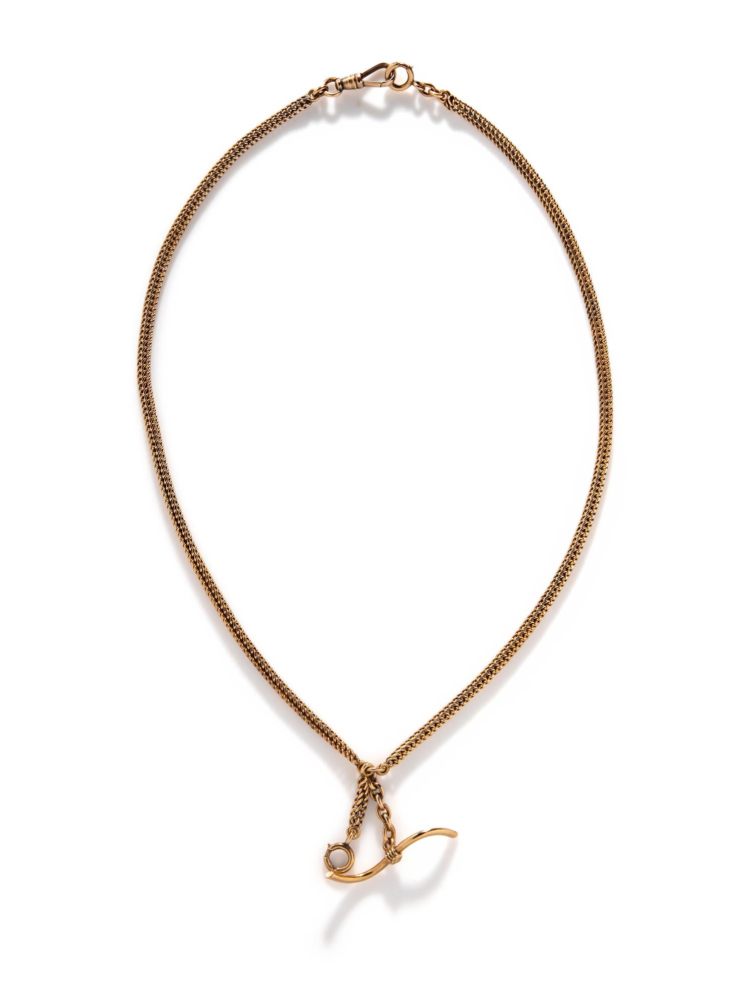 ANTIQUE, YELLOW GOLD WATCH CHAIN