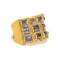 COOMI, SAPPHIRE, DIAMOND, AND HIGH-KARAT GOLD RING