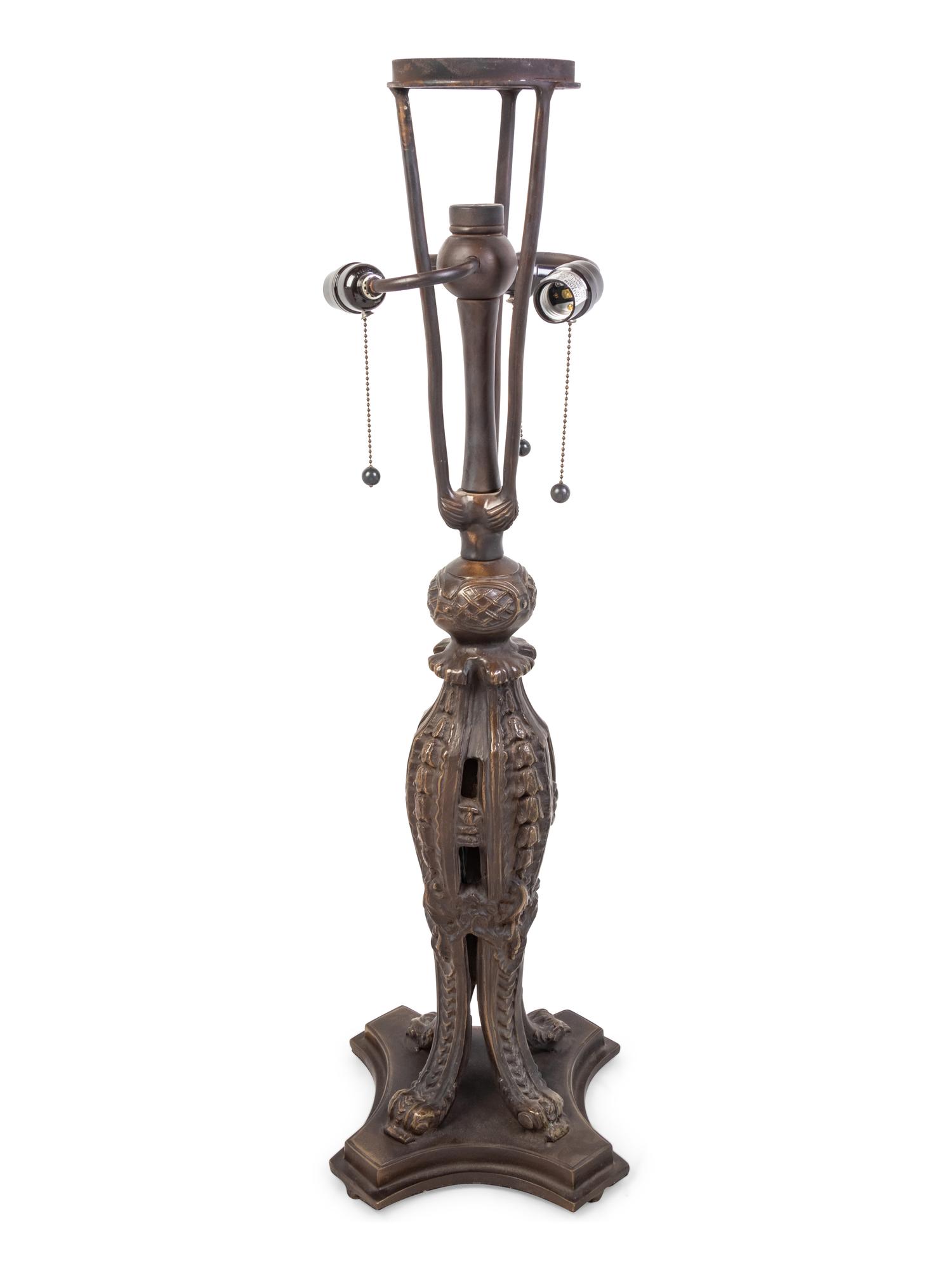 An American Leaded Glass Table Lamp