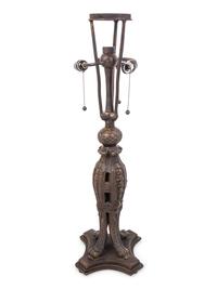 An American Leaded Glass Table Lamp