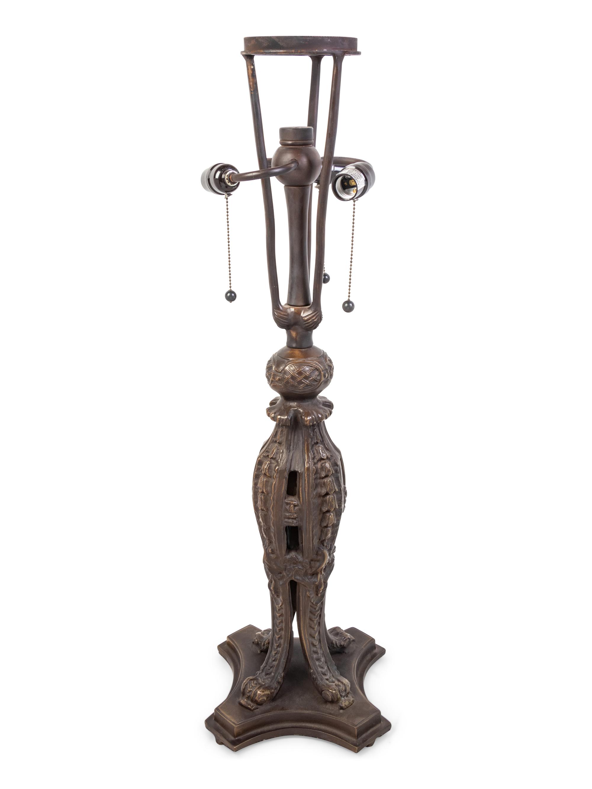 An American Leaded Glass Table Lamp