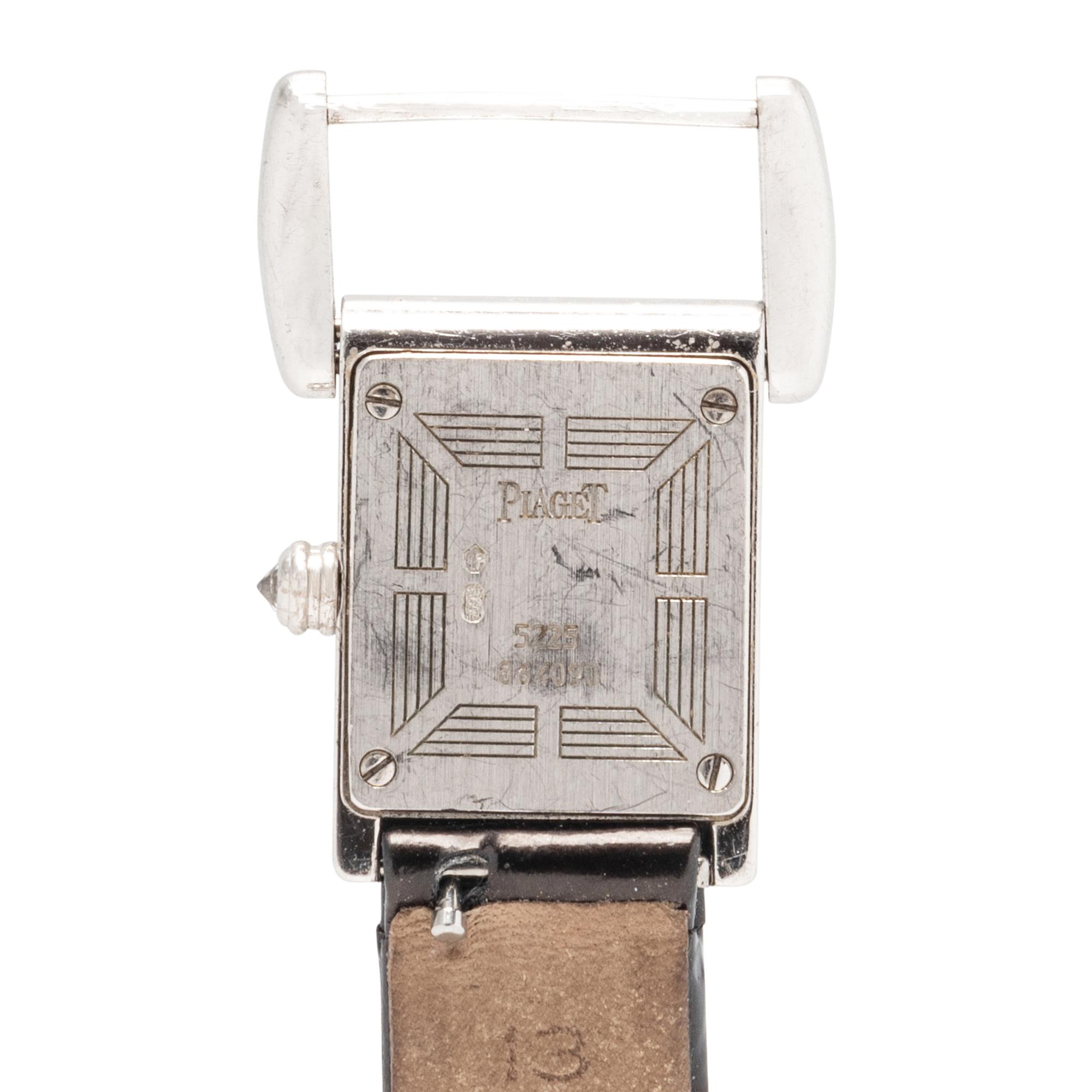 PIAGET, REF. 5225 18K WHITE GOLD AND DIAMOND 'MISS PROTOCOLE' WATCH
