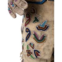 Apsáalooke (Crow) Beaded Hide Vest, Gauntlets, Pants, and Moccasins