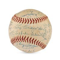 A Washington Senators Reunion Signed Autograph Baseball Including Dizzy Dean, Joe Cronin and Goose Goblin (Beckett Authentication Services)