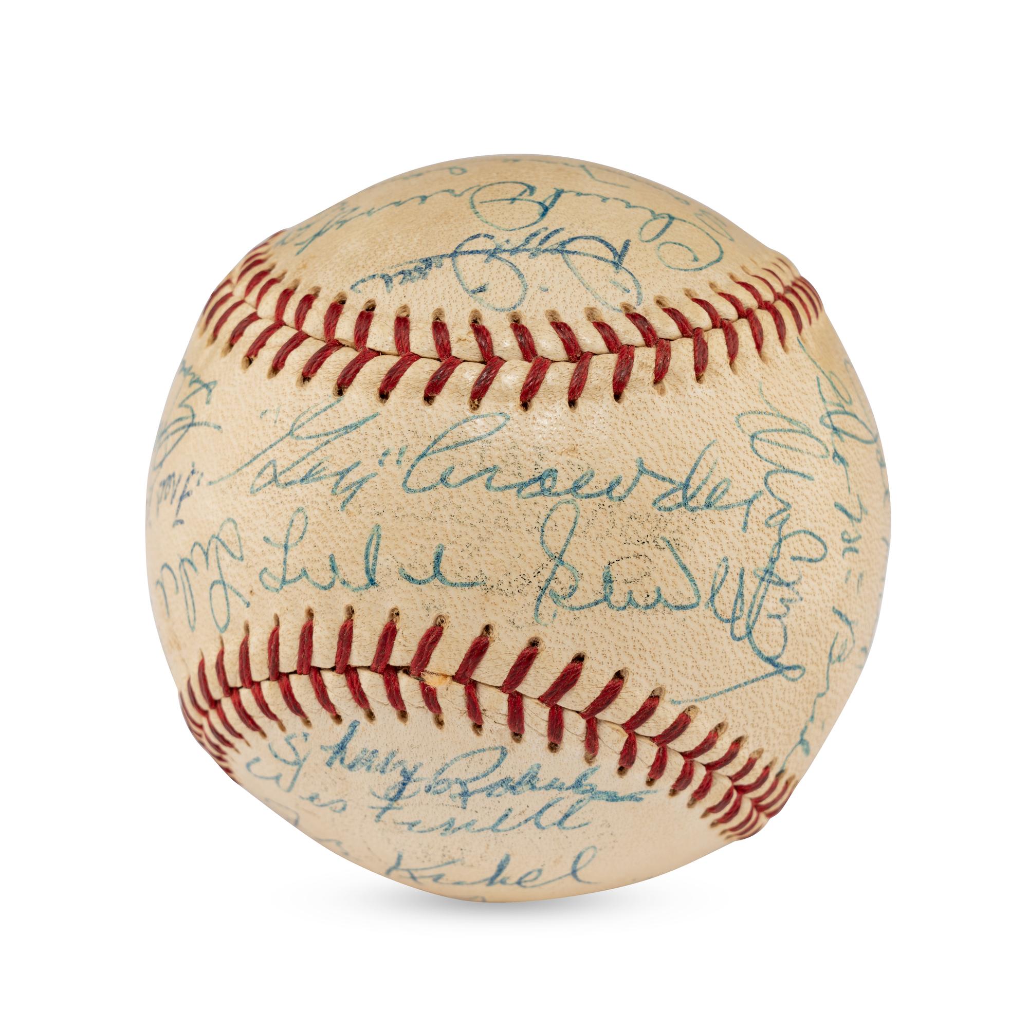 A Washington Senators Reunion Signed Autograph Baseball Including Dizzy Dean, Joe Cronin and Goose Goblin (Beckett Authentication Services)