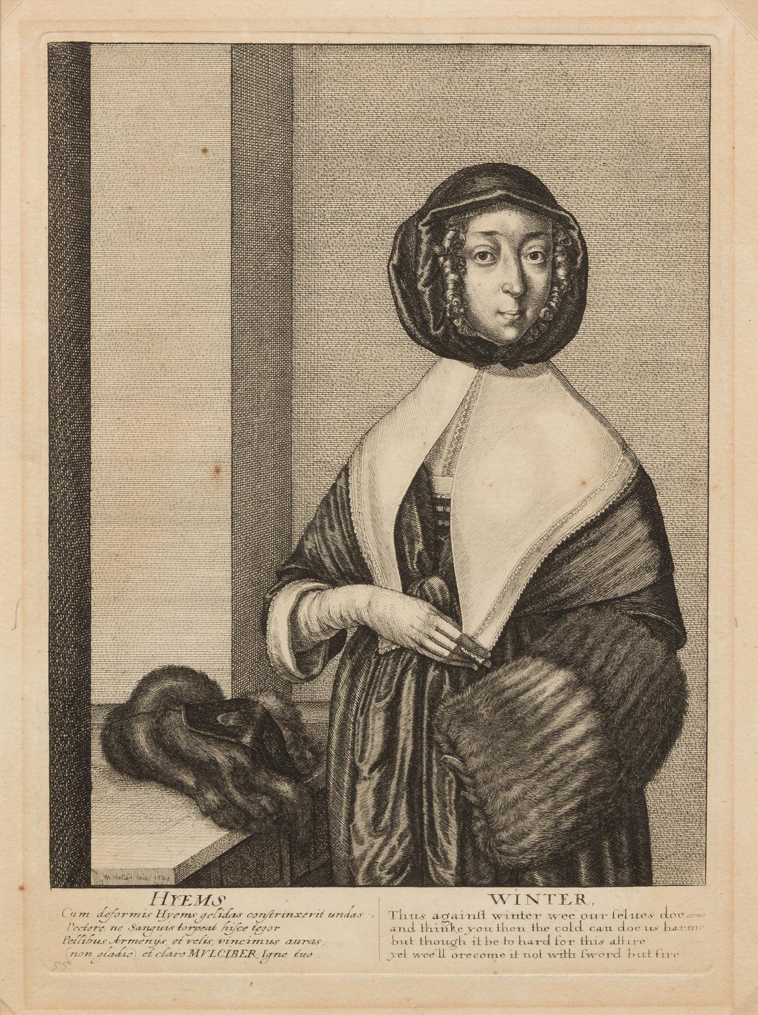 Wenceslaus Hollar, (Bohemian, 1607-1677), The Four Seasons, 1641 together with Of the Court Mouse, and Country Mouse (The Town Mouse an