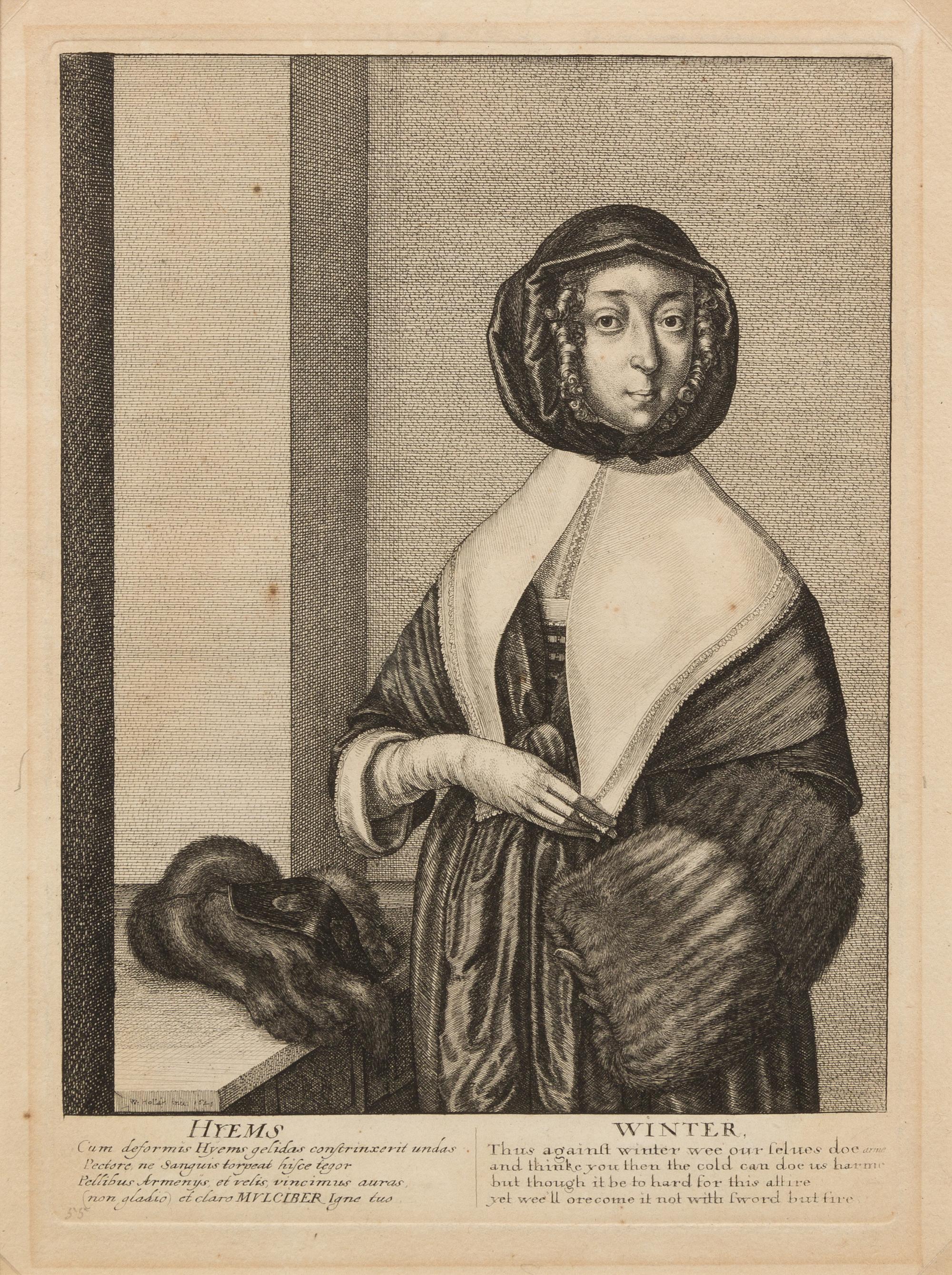 Wenceslaus Hollar, (Bohemian, 1607-1677), The Four Seasons, 1641 together with Of the Court Mouse, and Country Mouse (The Town Mouse an