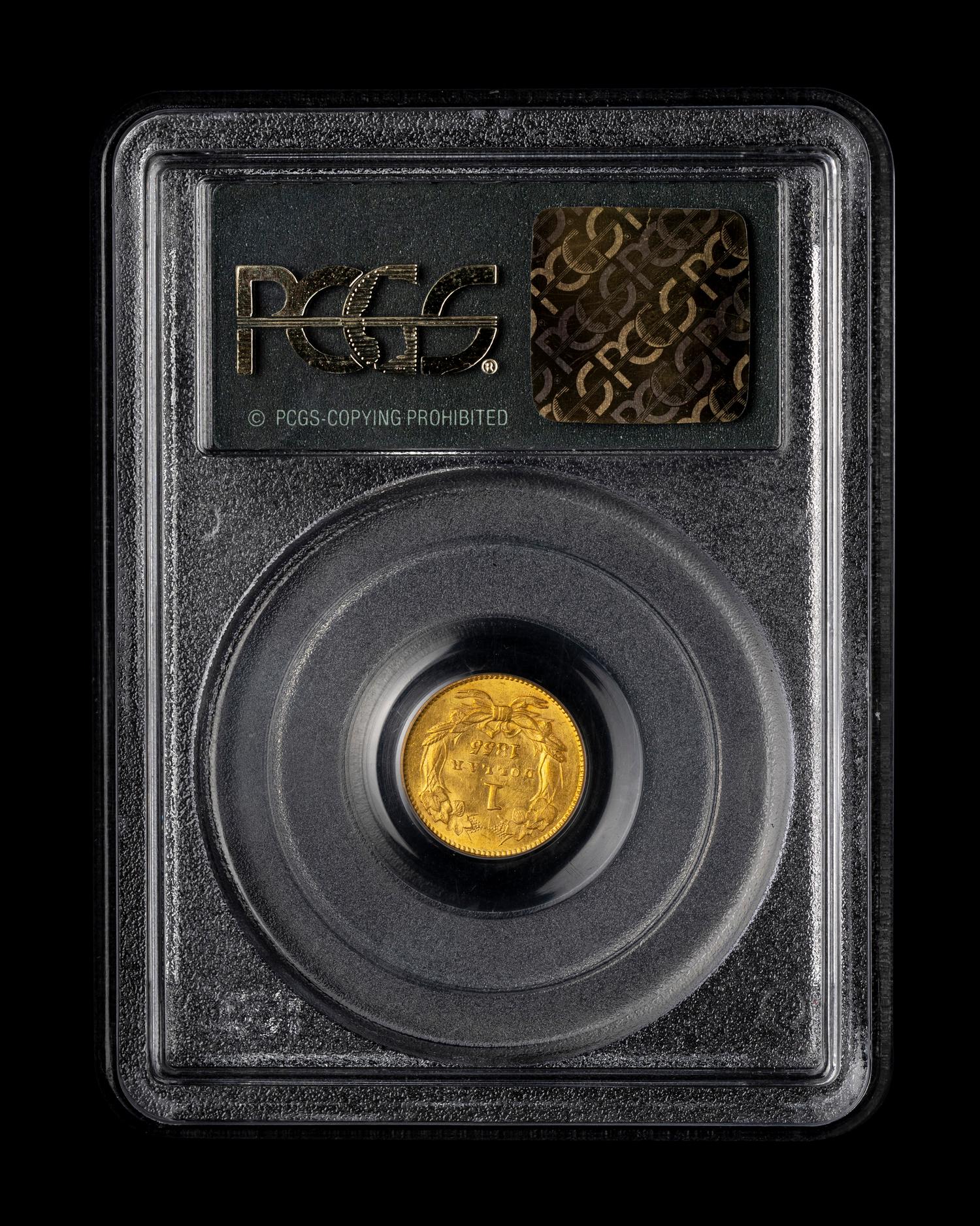An 1855 Indian Princess $1 Gold Coin (PCGS MS61)