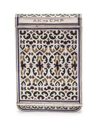 A Russian Silver and Plique-à-Jour Enamel Card Case