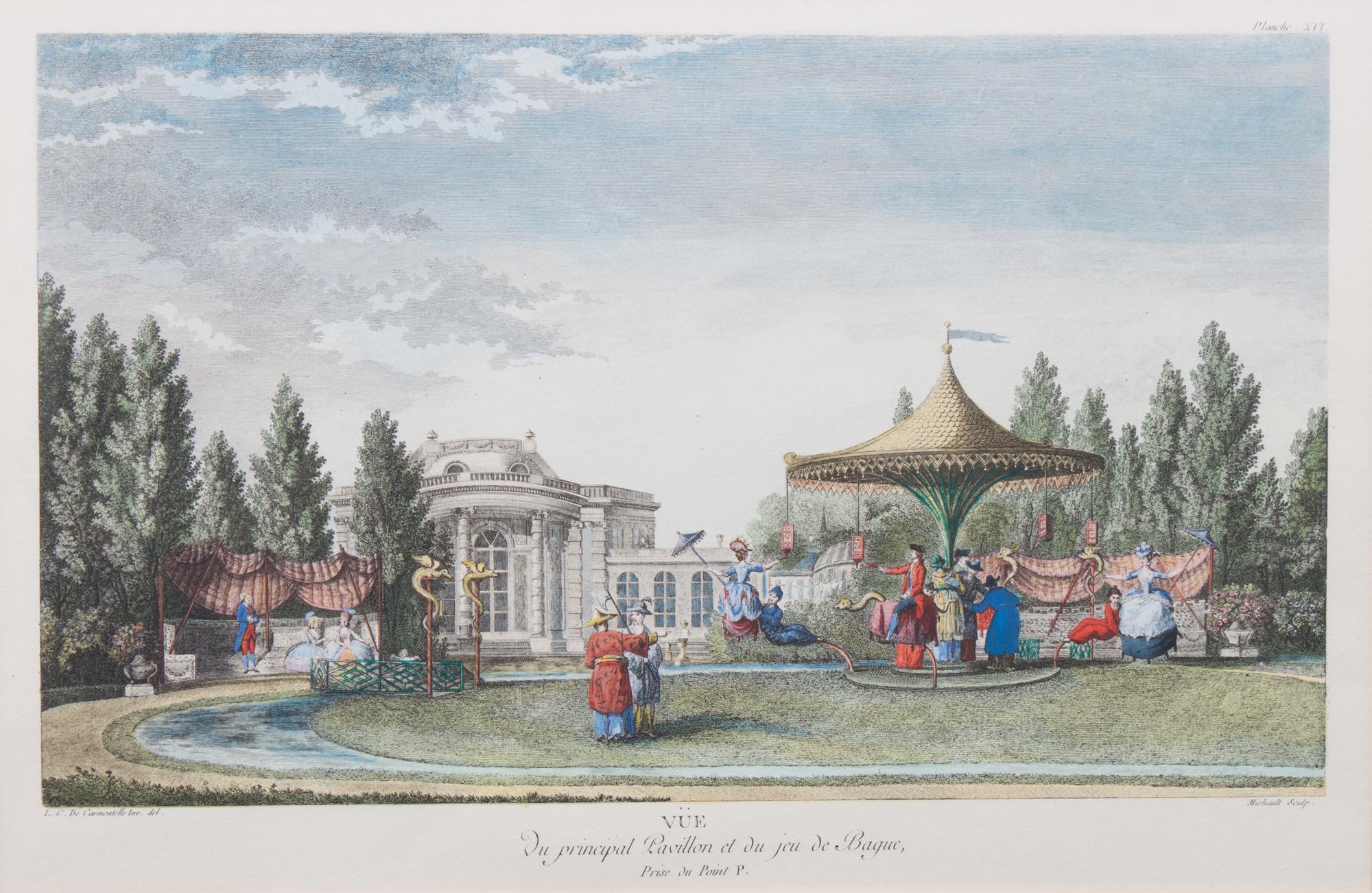 A Set of Four Color Engravings, after Carmontelle 12 1/4 x 19 inches. — 20TH CENTURY