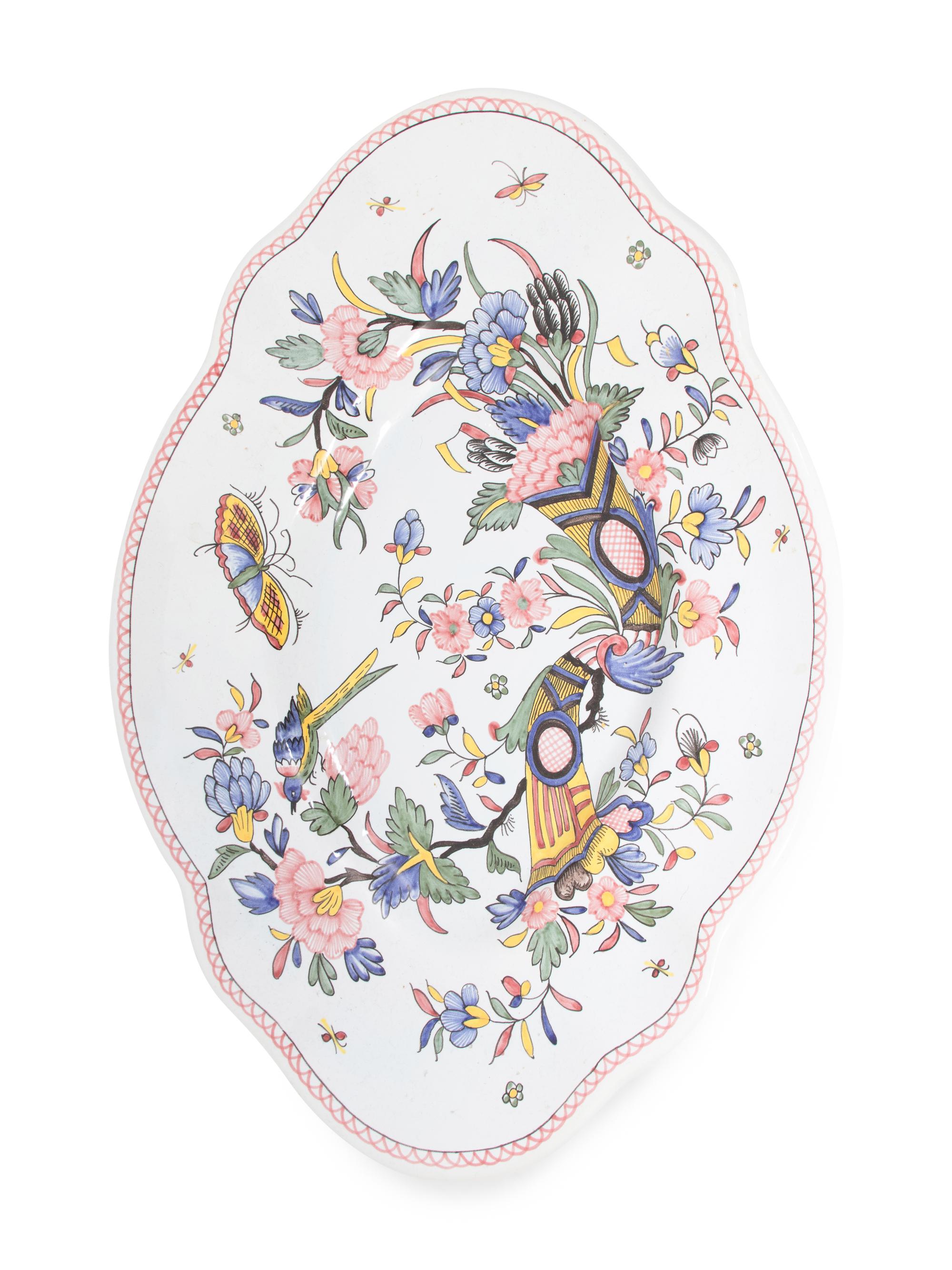 A Portuguese Faience Tureen and Tray