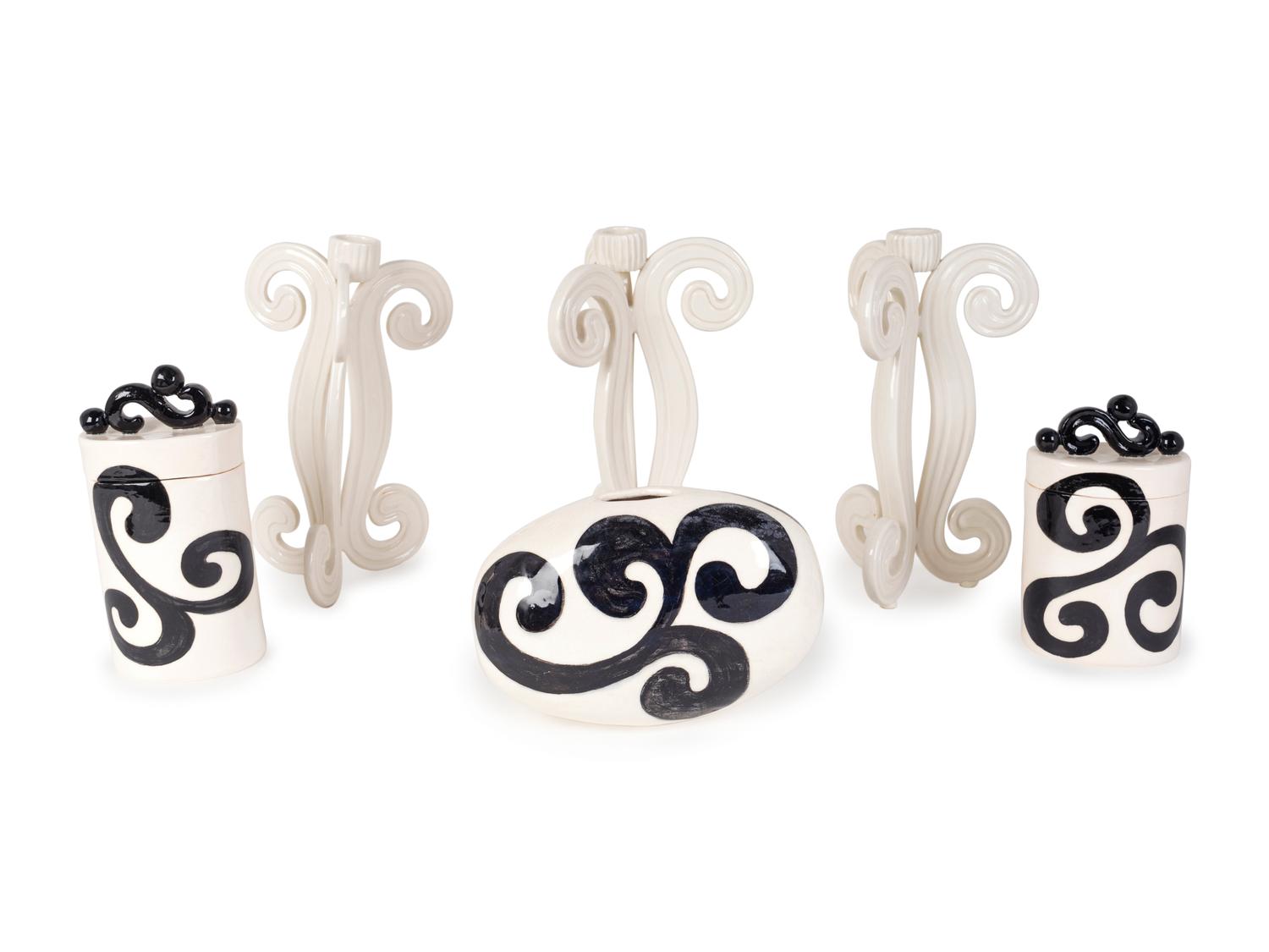 Six Harriet Bernbaum Ceramic Articles — 20TH/21ST CENTURY