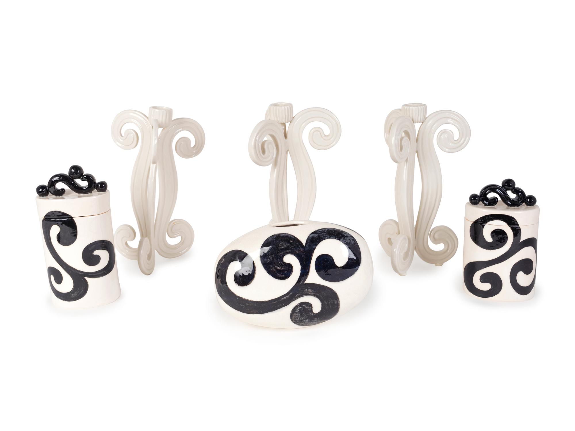 Six Harriet Bernbaum Ceramic Articles — 20TH/21ST CENTURY