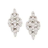 DIAMOND AND WHITE GOLD EARRINGS