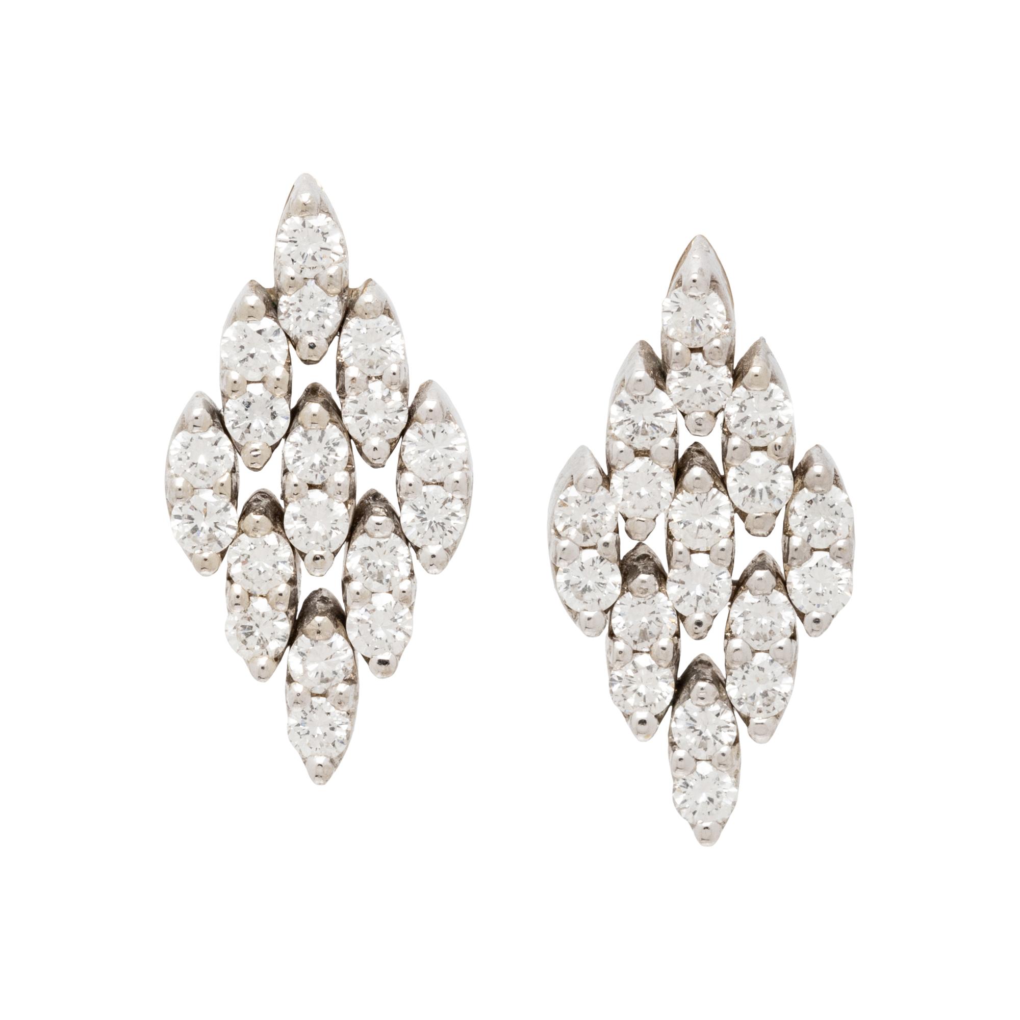 DIAMOND AND WHITE GOLD EARRINGS