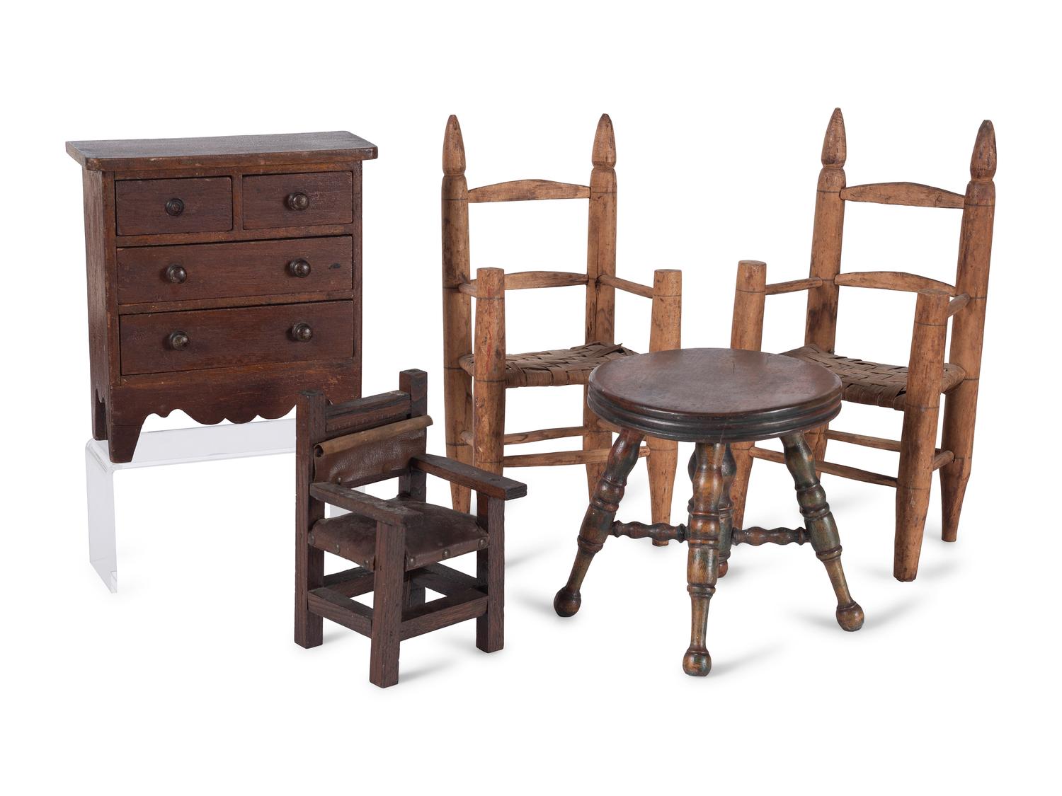 Five Pieces of Miniature Furniture