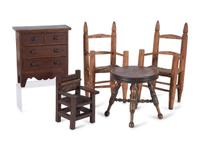 Five Pieces of Miniature Furniture