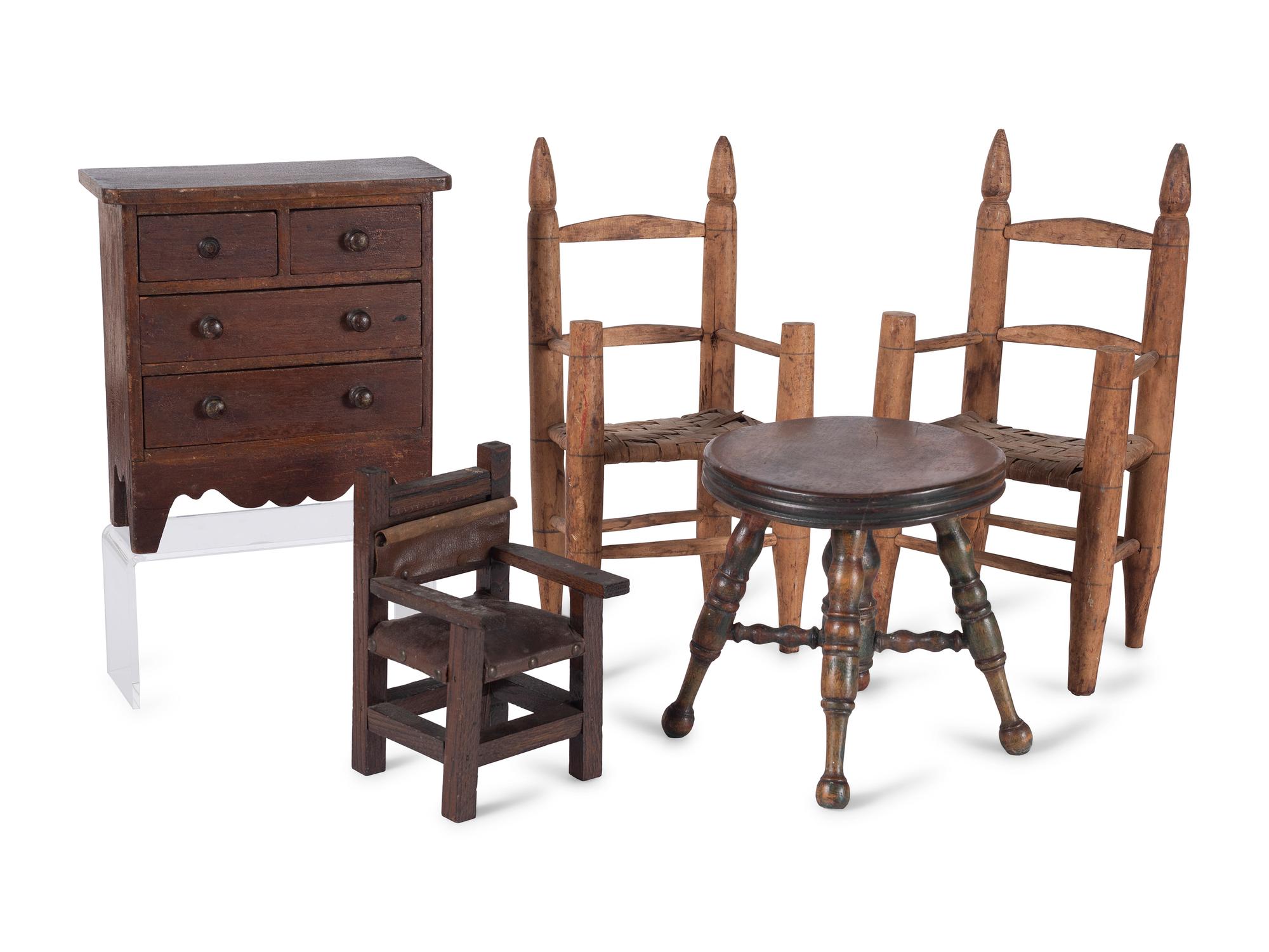 Five Pieces of Miniature Furniture