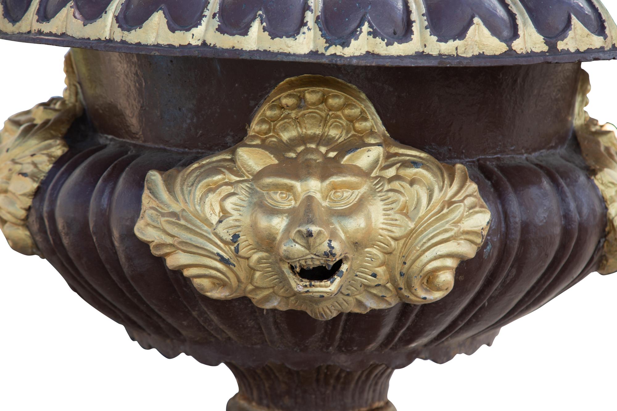 A Parcel Gilt Cast Iron Jardinière — 20th Century