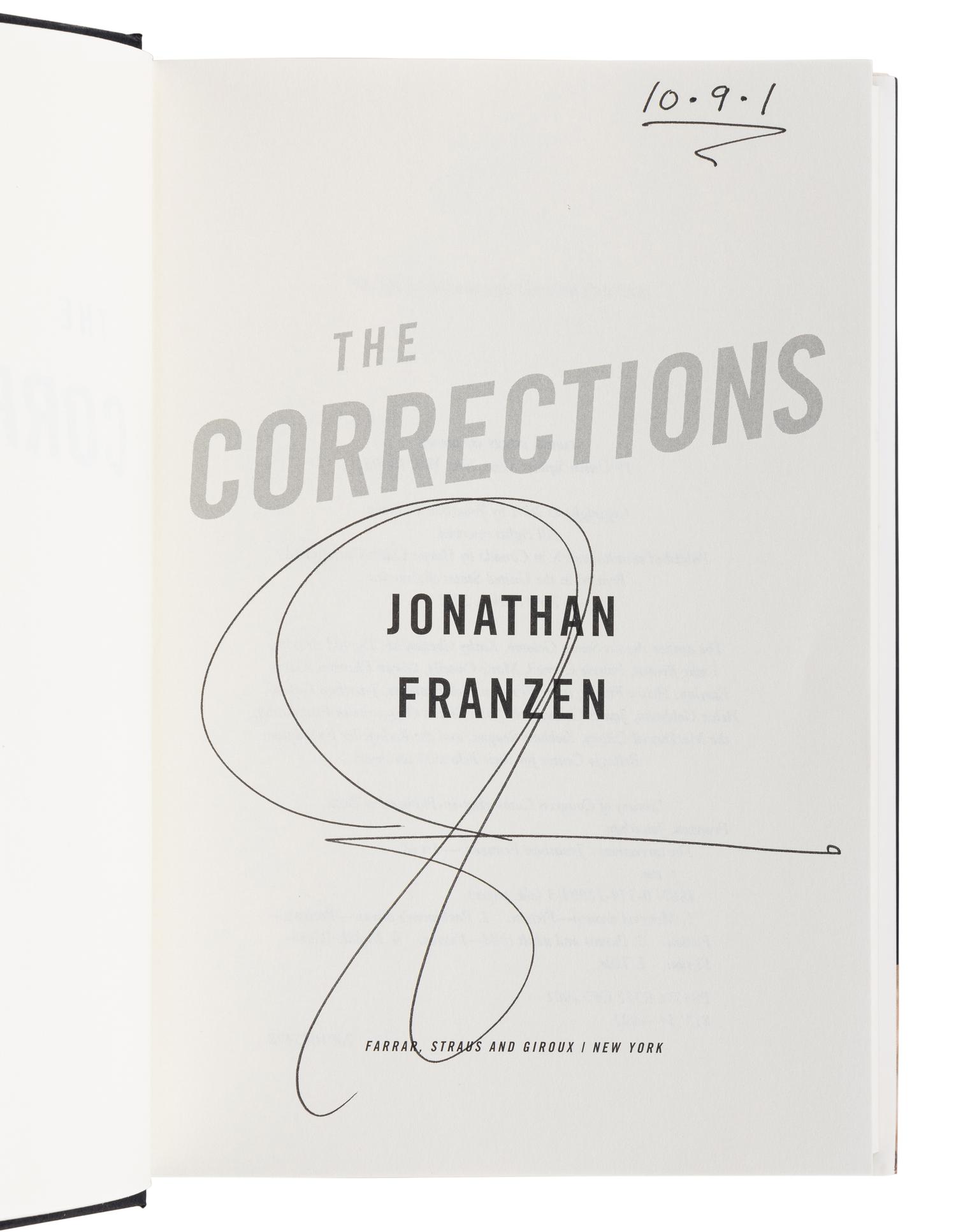 FRANZEN, Jonathan (b. 1959). A group of 5 SIGNED FIRST EDITIONS, comprising: