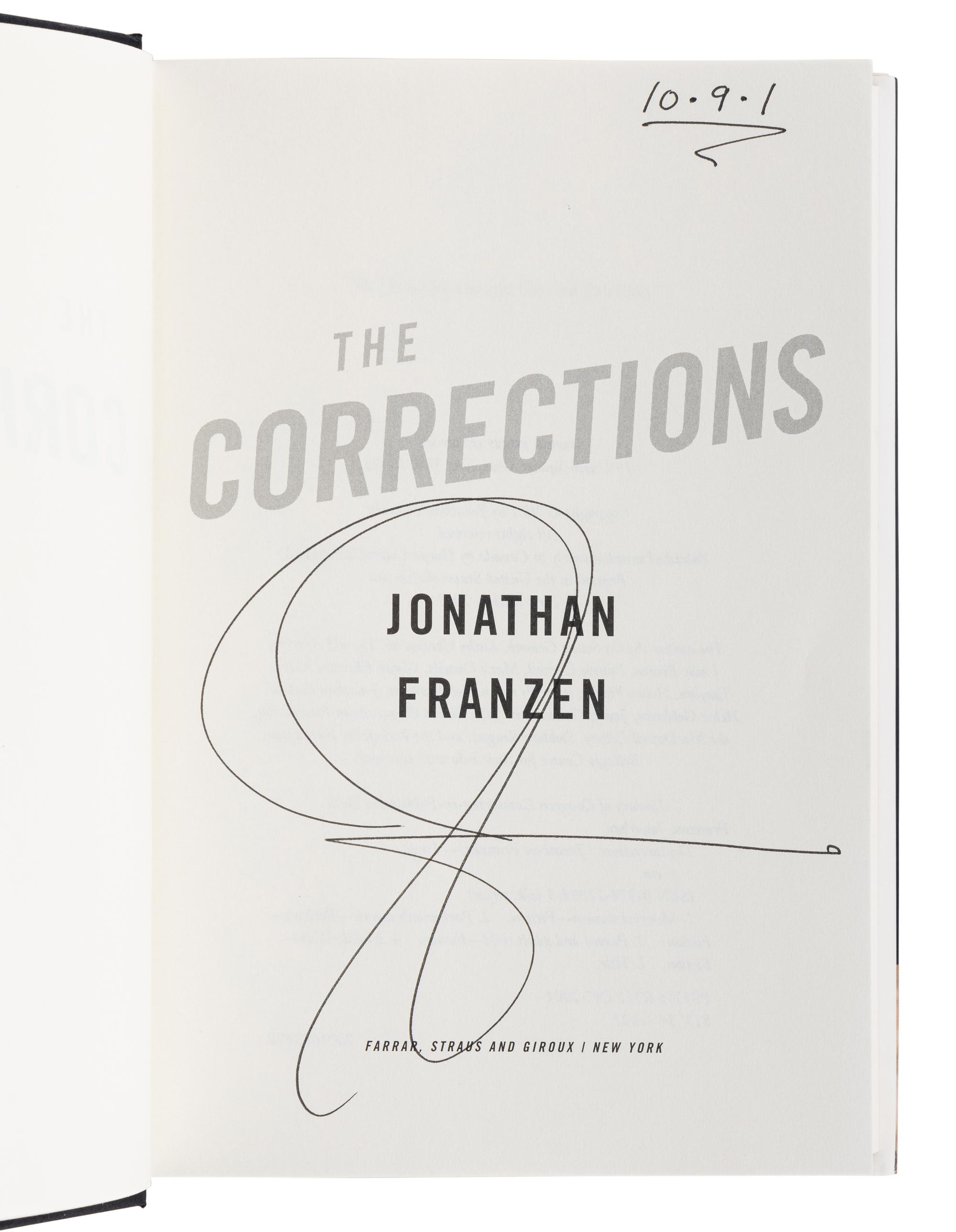 FRANZEN, Jonathan (b. 1959). A group of 5 SIGNED FIRST EDITIONS, comprising: