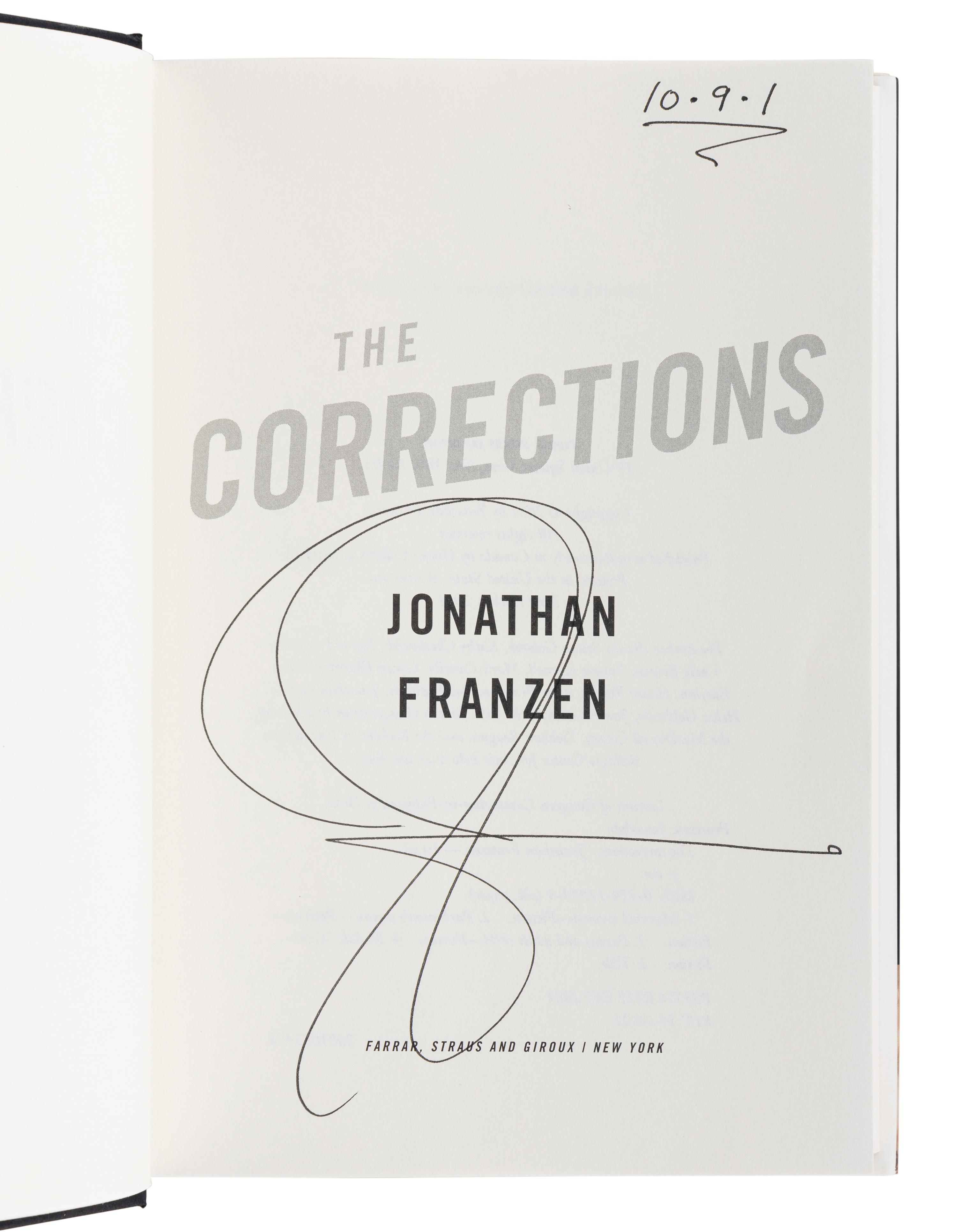 FRANZEN, Jonathan (b. 1959). A group of 5 SIGNED FIRST EDITIONS, comprising: