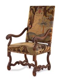A Louis XIII Style Walnut Armchair