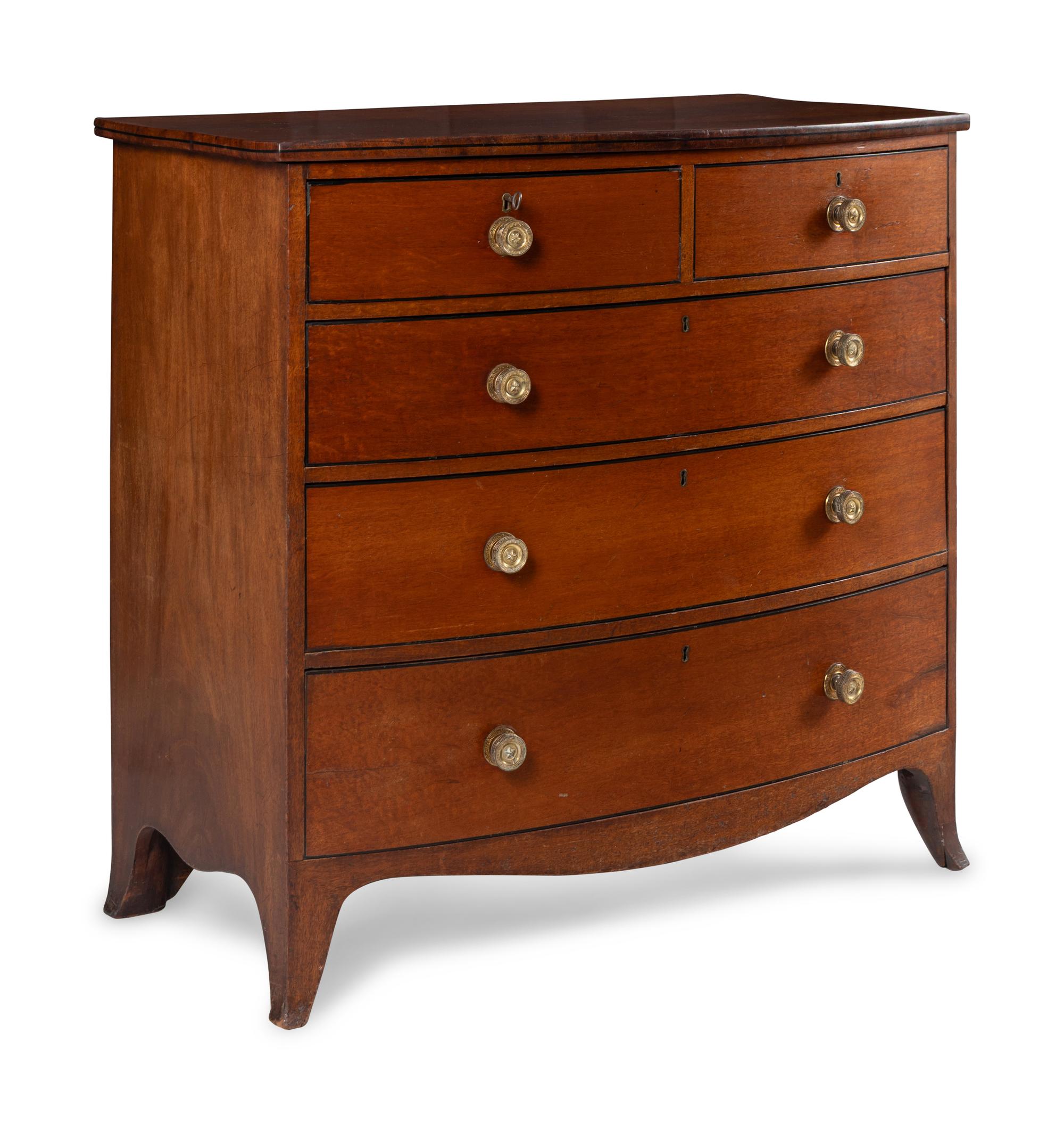 A Regency Mahogany Bowfront Chest of Drawers