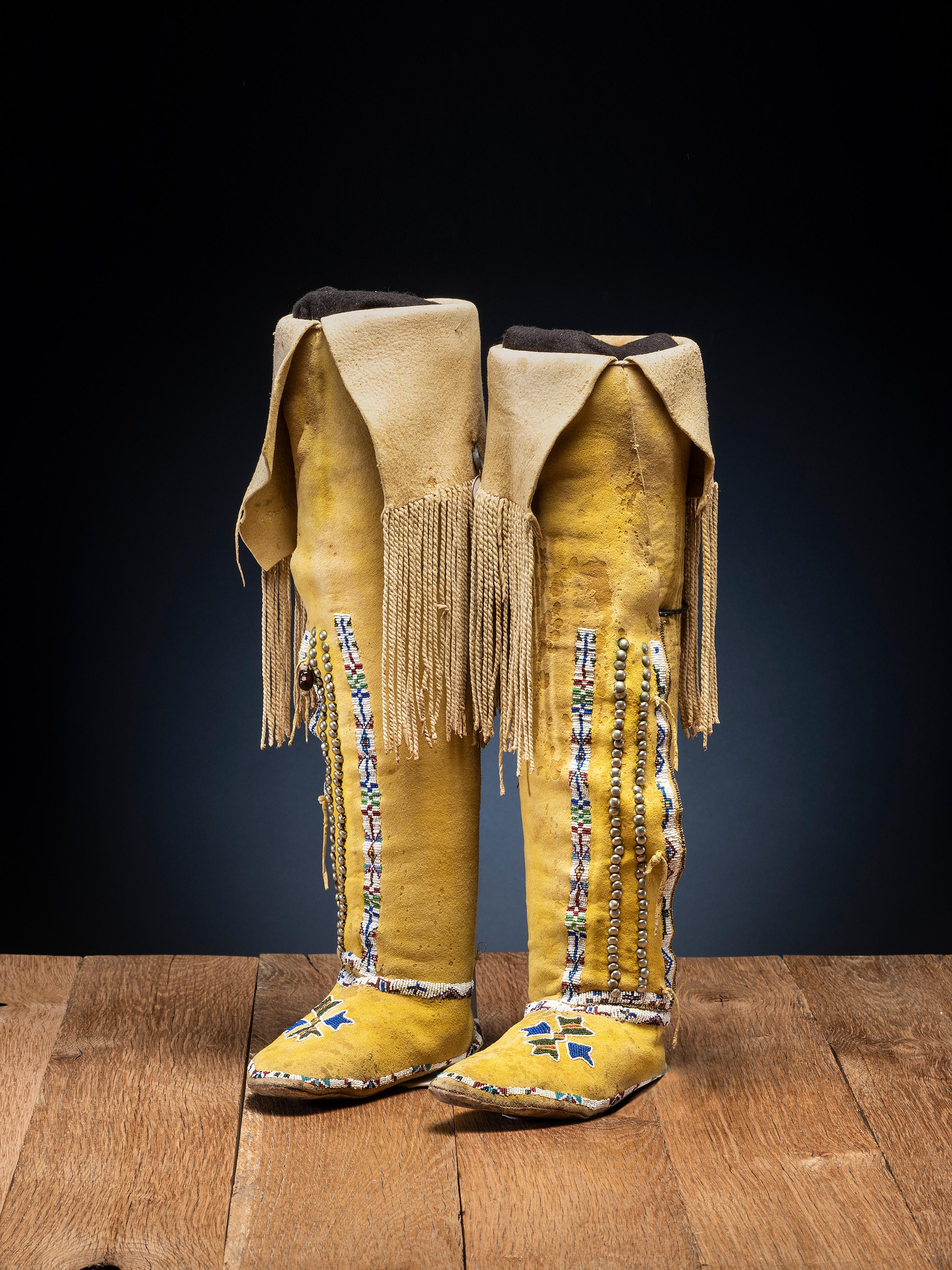Kiowa Beaded Boot Moccasins