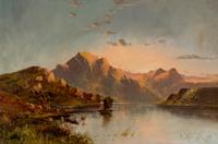A Summer Sunset over a Scottish Loch