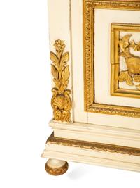 A Louis XVI Style White Painted and Parcel Gilt Armoire — Early 20th Century