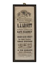 [MUSIC]. Benefit of Mr. A.J. Leavitt The Champion Banjo Soloist of America. Philadelphia, 1860.