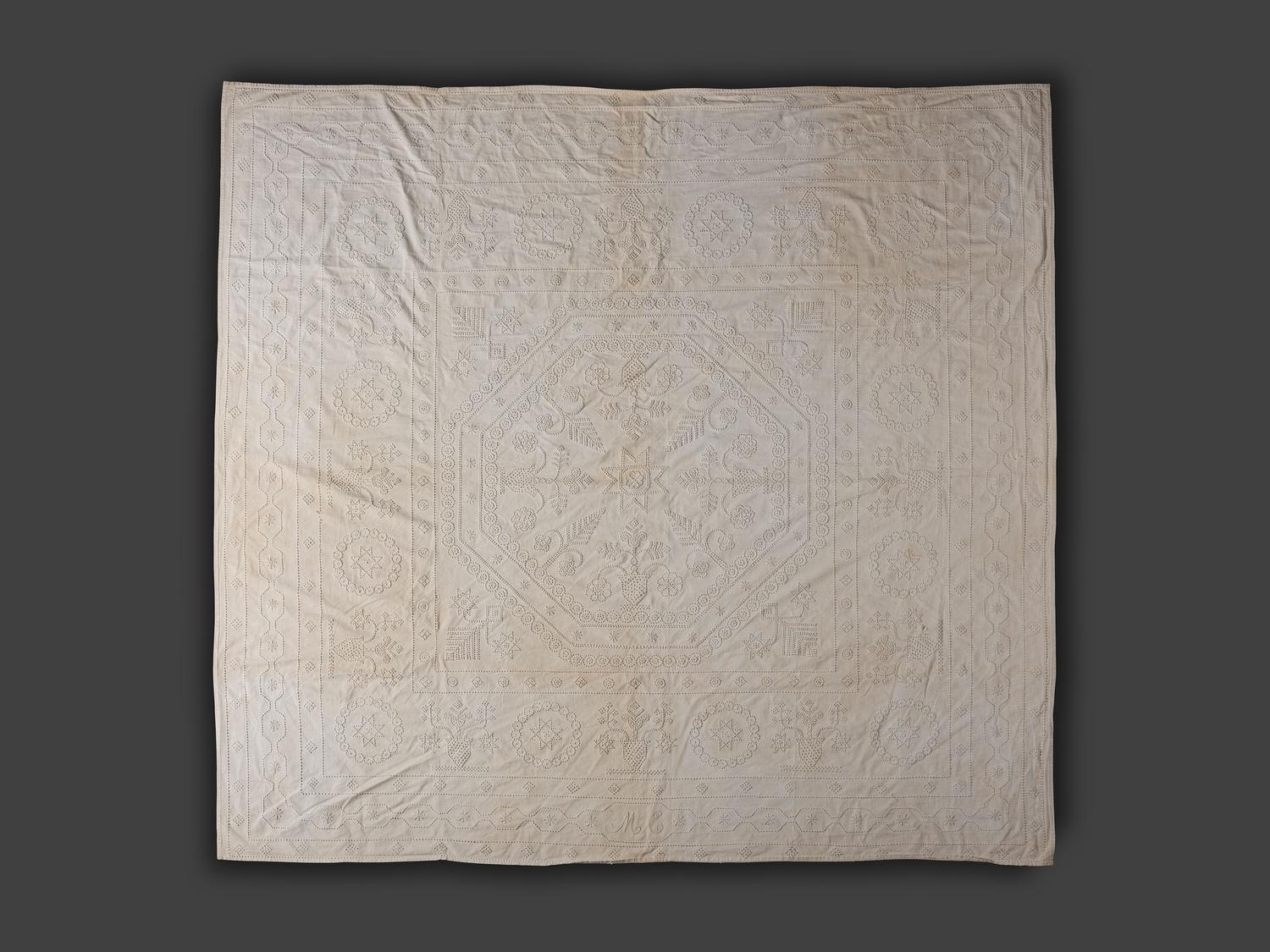 Two Whitework Bed Covers