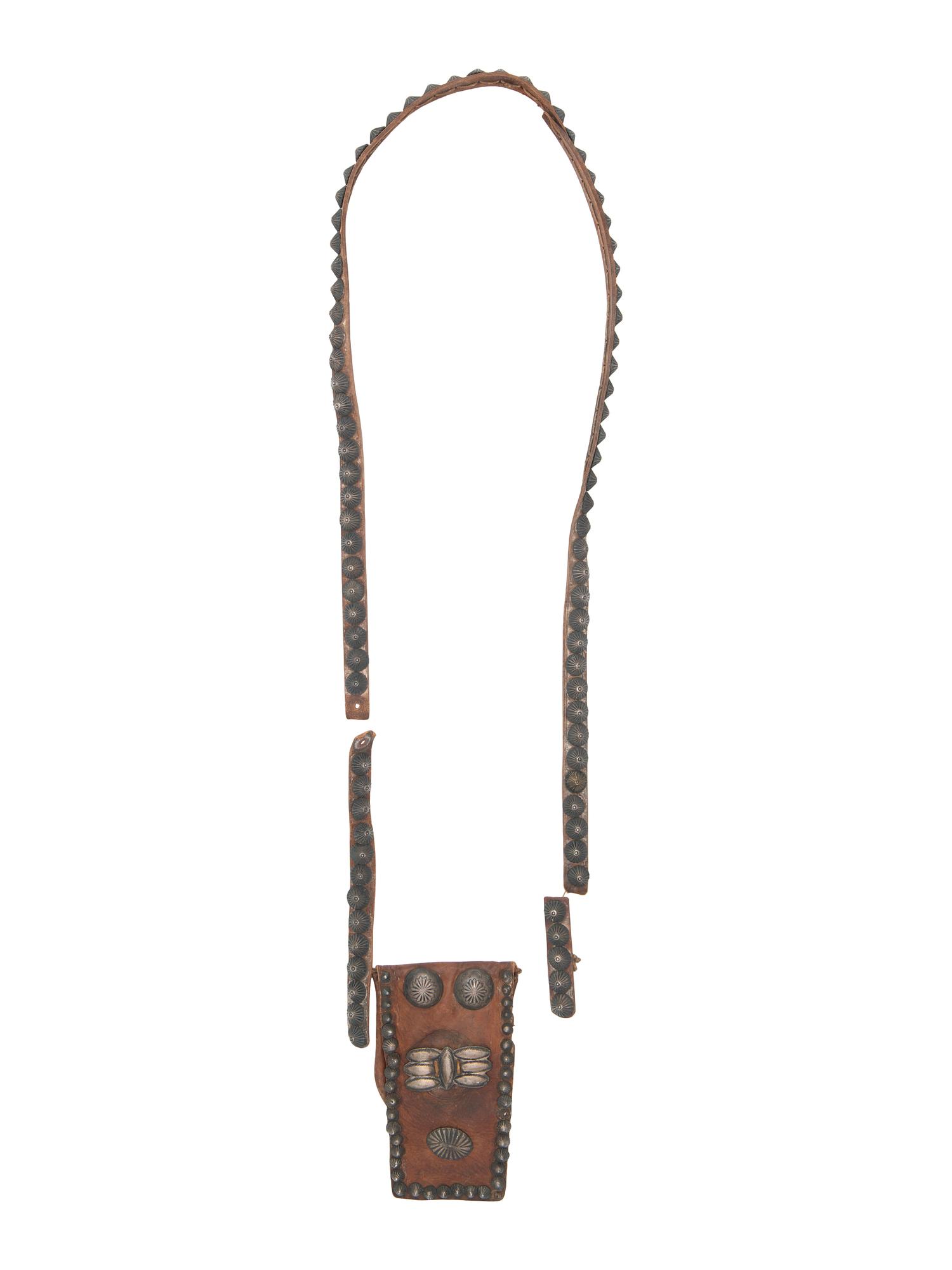 Navajo Bandolier Bag, with Silver Buttons, Collected by Hoffman Birney (1891-1958)