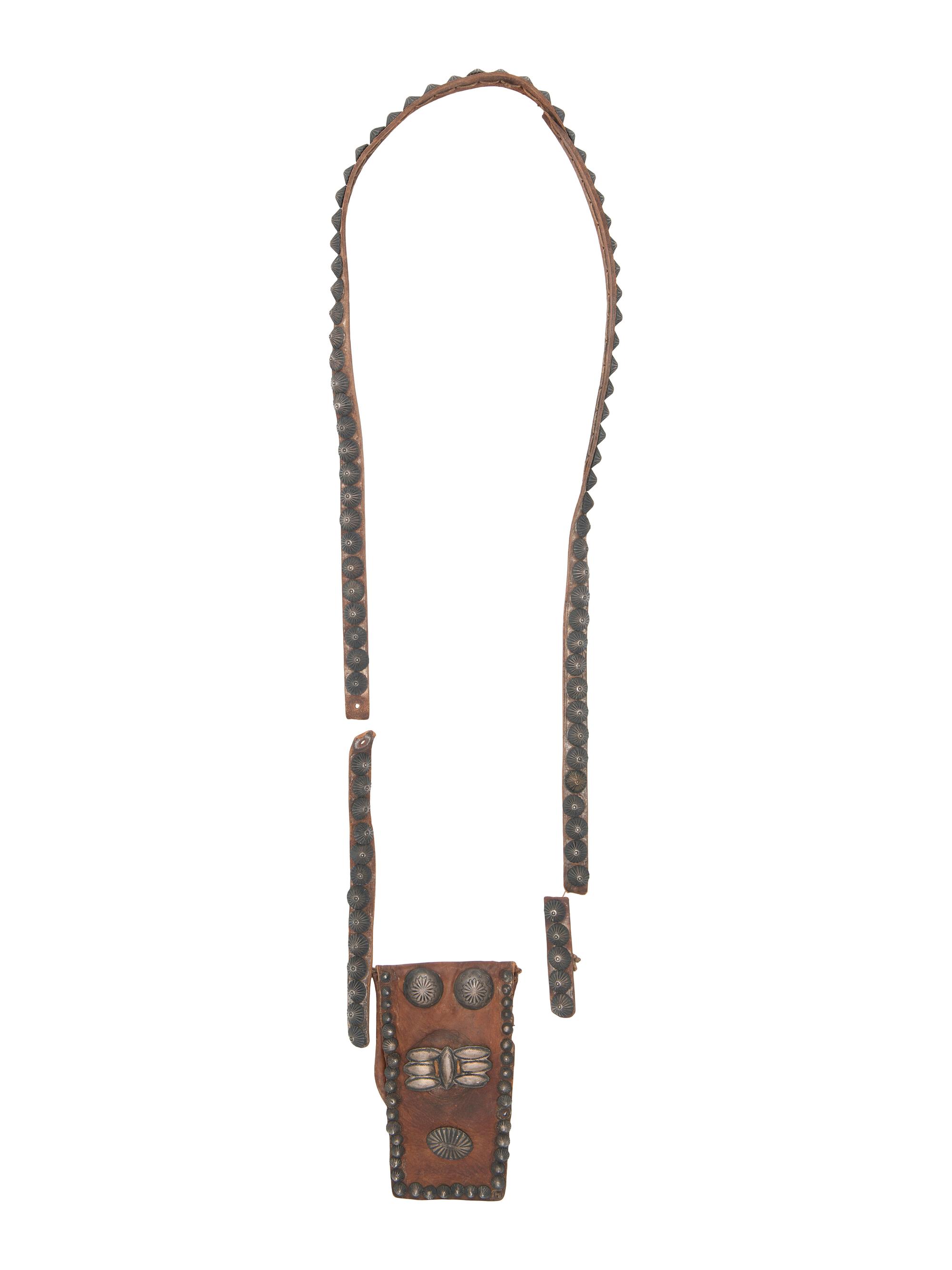 Navajo Bandolier Bag, with Silver Buttons, Collected by Hoffman Birney (1891-1958)