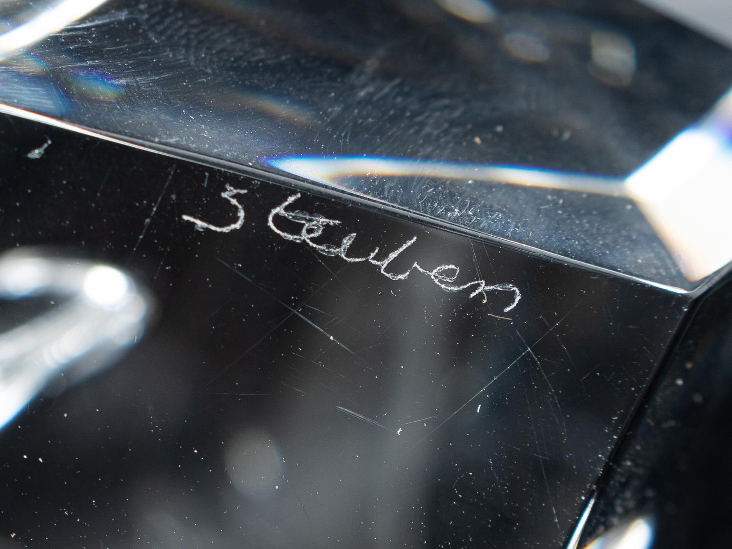 A Steuben Glass and Silver Excalibur Letter Opener