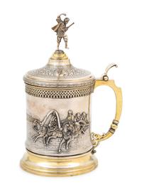 A Large Russian Silver Tankard