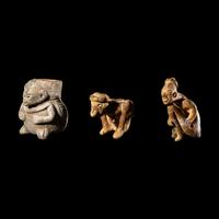 Two Nayarit Chinesco Figures and a Pre-Columbian Terracotta Figural Vessel