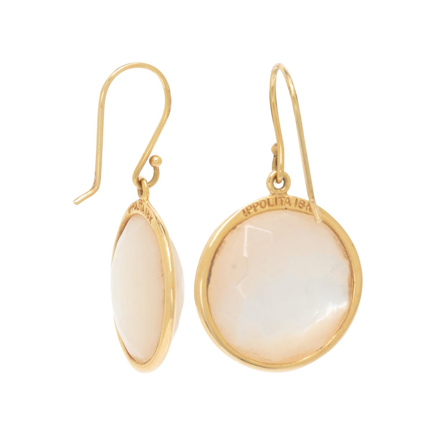 IPPOLITA, YELLOW GOLD AND MOTHER-OF-PEARL EARRINGS