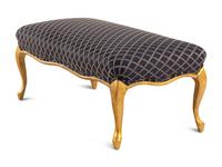 A Louis XV Style Gilt-Painted and Upholstered Bench