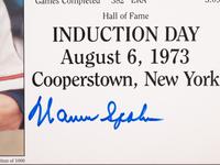 A Group of Warren Spahn and Johnny Sain Signed Autograph Items (Beckett Authentication Services BAS Certified),