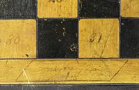 A Late Federal Turned, Incised and Painted Checkerboard Top Candlestand
