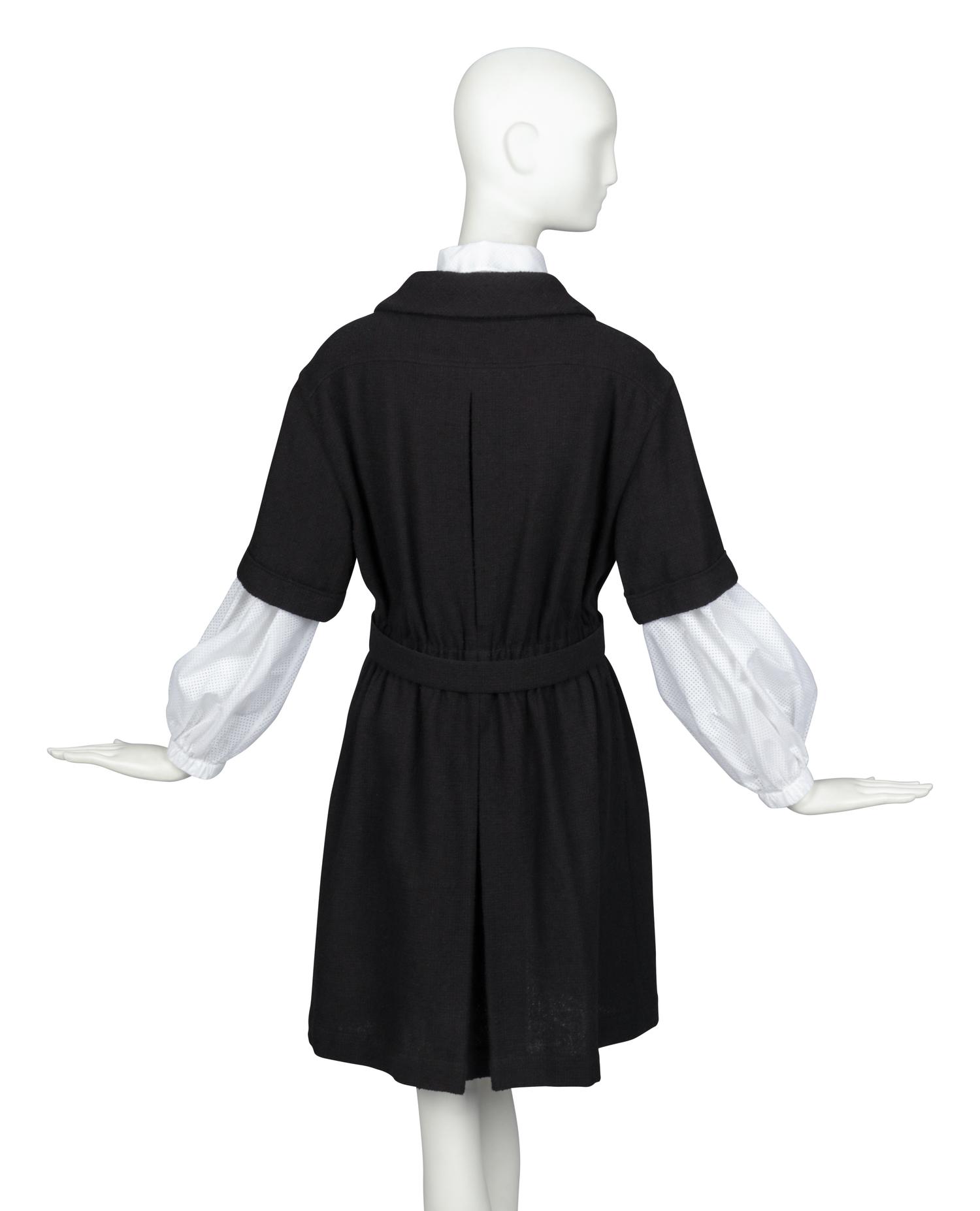 CHANEL, SHIRT & TWEED DRESS ENSEMBLE