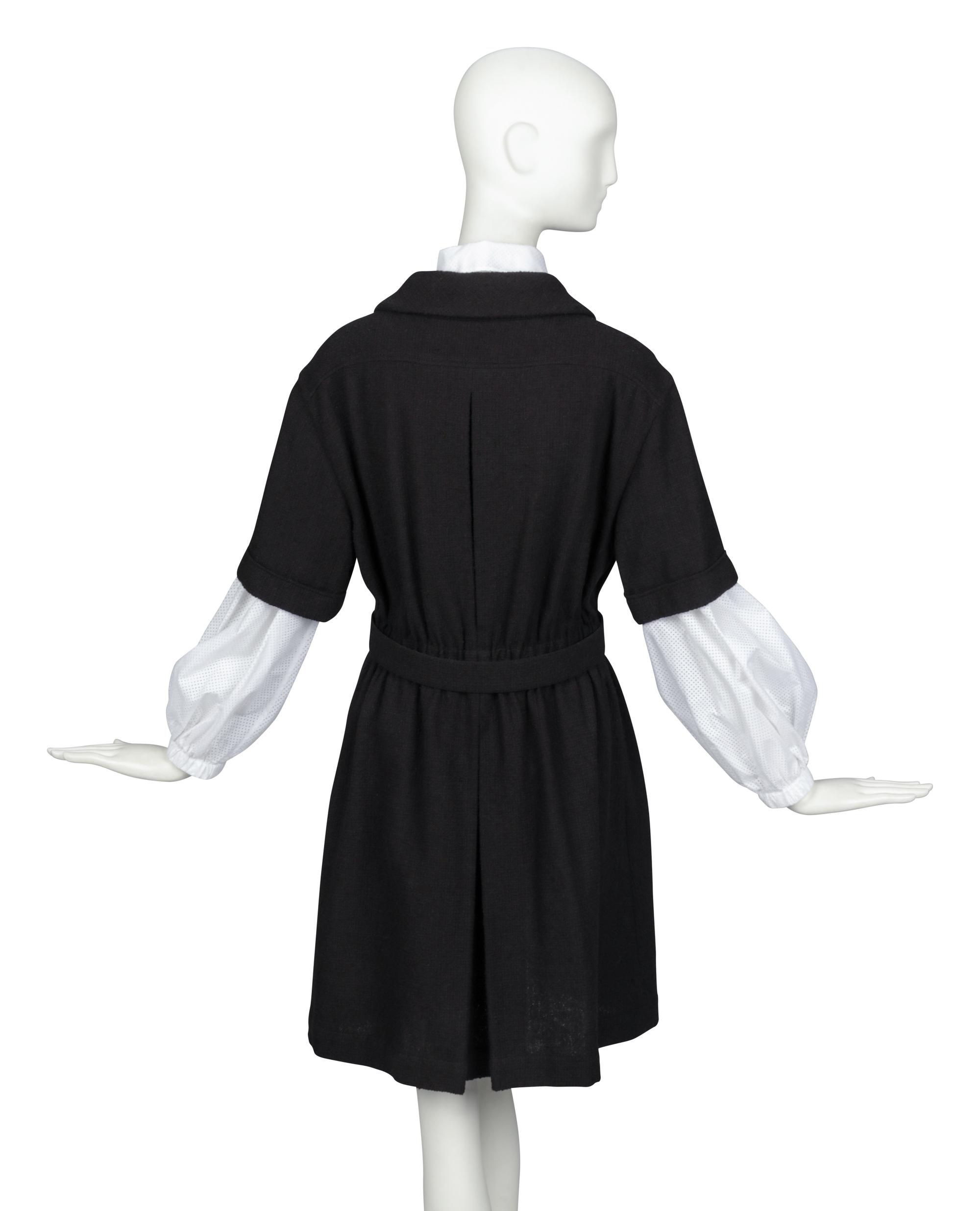 CHANEL, SHIRT & TWEED DRESS ENSEMBLE